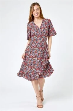 Ivory Petite Floral Print Maxi Dress -Dress Haven Sales Store d1f24c87 7804 42da 93df 63d5df018215