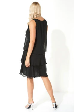 Black Embellished Frill Swing Dress -Dress Haven Sales Store d3281ea9 dbe4 445d b74d 574bfaf2f0f5