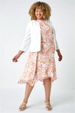 Black Curve Abstract Print Maxi Stretch Dress