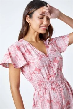 Pink Petite Floral Print Tiered Boho Dress -Dress Haven Sales Store d49295a2 637f 48be aa1b a3964b7c77ad
