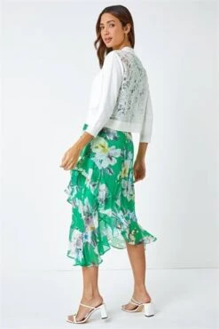 Cerise Sleeveless Jacquard Dipped Hem Midi Dress -Dress Haven Sales Store d7a7955f d39c 4585 b483 0f6b903bc225