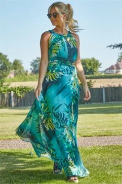 Pink Tropical Print Halterneck Maxi Dress -Dress Haven Sales Store d9c3c8f5 293d 42b6 b7da 0816982f02d6