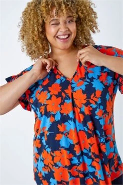 Orange Curve Floral Print Midi Wrap Dress 9 Orange Curve Floral Print Midi Wrap Dress -Dress Haven Sales Store dad96d64 6d6c 4987 a7ab b7ac432b7da3