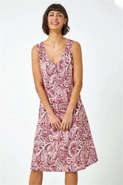 Light Pink Sleeveless Floral Midi Stretch Dress -Dress Haven Sales Store dd0fe6fc fffd 413c ac22 21c9f81992bd