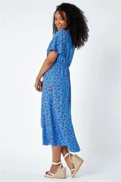 Blue Petite Ditsy Floral Stretch Dress -Dress Haven Sales Store dd7327d4 eef3 4a2d b038 8766b4ec5084