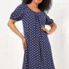 Navy Petite Spot Print Jersey Tunic Dress 2 Navy Petite Spot Print Jersey Tunic Dress -Dress Haven Sales Store dec5900a f7bb 447a 9c8c 3fba4cec4806