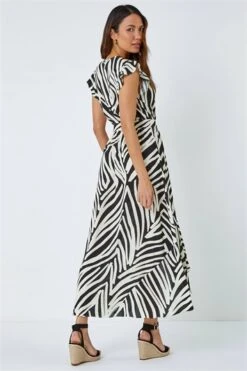 Black Zebra Print Midi Shirt Dress -Dress Haven Sales Store e23df5fe c005 4143 9a79 278cca4ba862