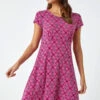 Pink Geo Print Textured Stretch Dress -Dress Haven Sales Store e299aa10 ceba 4c89 b813 1babd16beff5