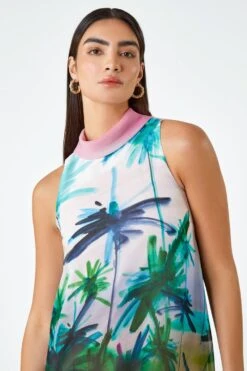 Green LIMITED Tropical High Neck Shift Dress -Dress Haven Sales Store e9926a74 670b 4792 b88f afc5cd31c505
