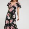 Black Petite Floral Print Maxi Dress -Dress Haven Sales Store ea66e9d0 3e2e 4a71 8c26 71c259e966a8