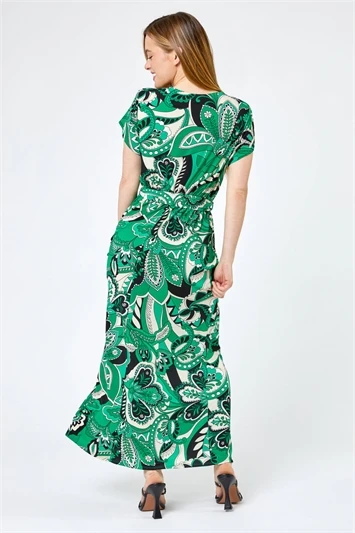 Navy Petite Tropical Print Smock Dress 4 Navy Petite Tropical Print Smock Dress - Image 2