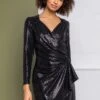 Black Sparkle Embellished Wrap Dress -Dress Haven Sales Store ee2faf38 ab74 4d2d 9dbf 10d791fc6097