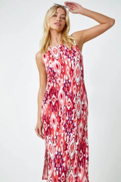Red Sleeveless Aztec Print Midi Stretch Dress 10 Red Sleeveless Aztec Print Midi Stretch Dress -Dress Haven Sales Store f157c4b6 4625 491f afce 009ed05568a8