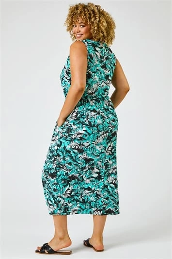 Black Curve Cocoon Pocket Detail Midi Dress 3 Black Curve Cocoon Pocket Detail Midi Dress