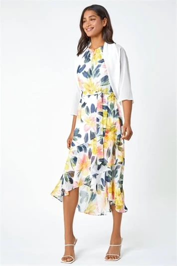Denim Julianna Floral Print Chiffon Dress 7 Denim Julianna Floral Print Chiffon Dress - Image 5