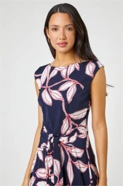 Yellow Textured Floral Print Tie Dress -Dress Haven Sales Store fb3f1fcf bb75 4bda 9059 affa2e3b4f36