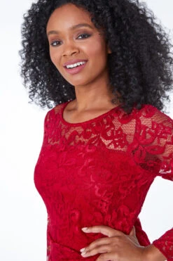 Red Petite Side Ruched Lace Dress -Dress Haven Sales Store fce4c53b c23e 46e0 bda8 94e31c316ac6