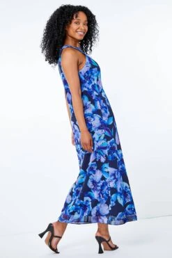Blue Petite Floral Print Maxi Dress -Dress Haven Sales Store feb42427 5c1f 4554 aa9b 3e8fa0821e33